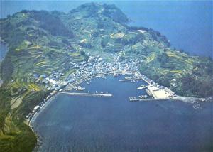 昭和時代の野島を映した航空写真