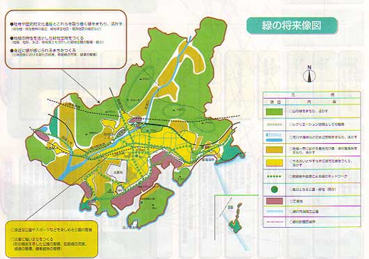 防府市の緑の将来像図です