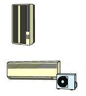 エアコン本体と室外機の絵