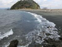 冬の津久見ガ浜海水浴場