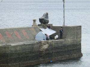 中波止先端の釣り