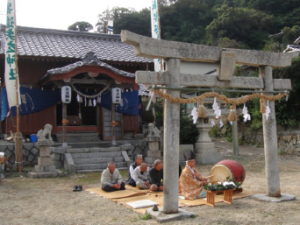 矢立神社で催行された「六月祭り」と「九月祭り」の様子