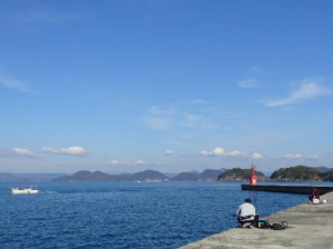 穏やかな海と青空