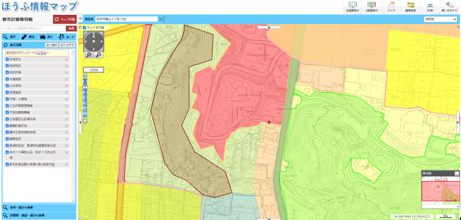 ほうふ情報マップ（都市計画情報等）
