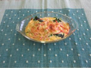 小松菜と高野豆腐のグラタン風