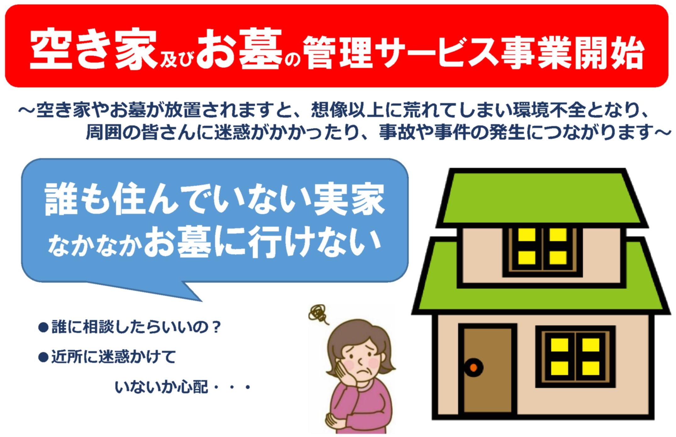 郵便局の空き家みまもりの画像です。