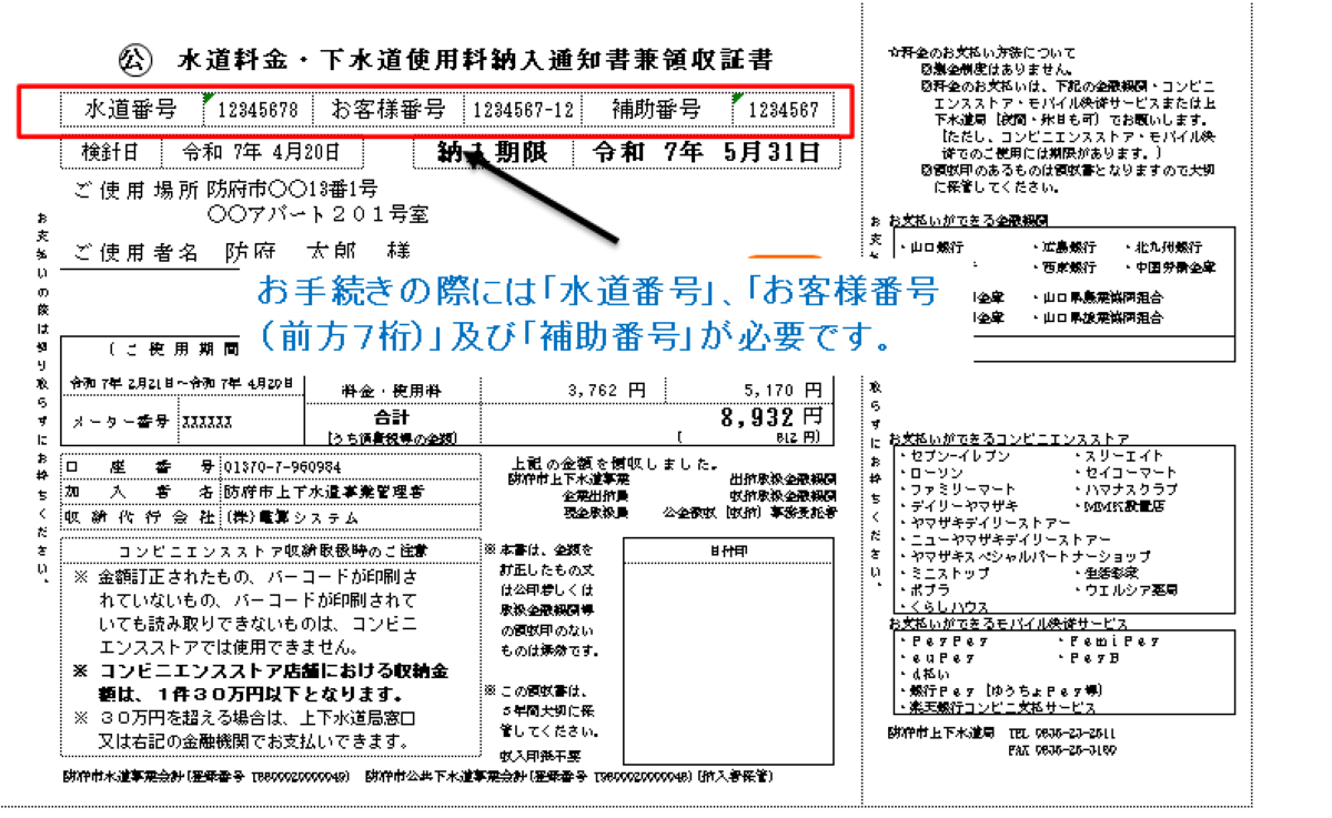 現地発行納付書