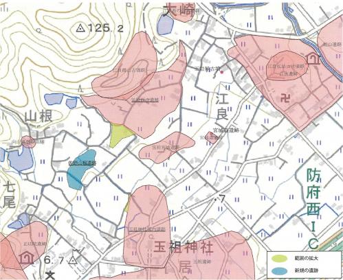 新規遺跡範囲および遺跡拡大範囲図