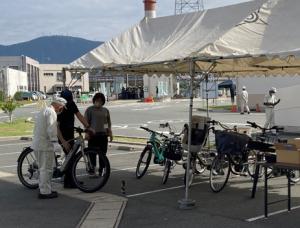 電動自転車の展示