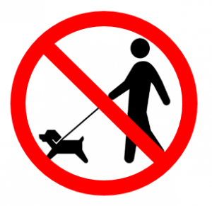 公園内に犬を入れないでください。