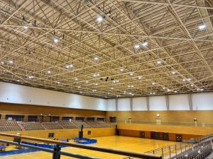 メインアリーナのLED照明の写真