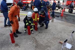 放水体験コーナー