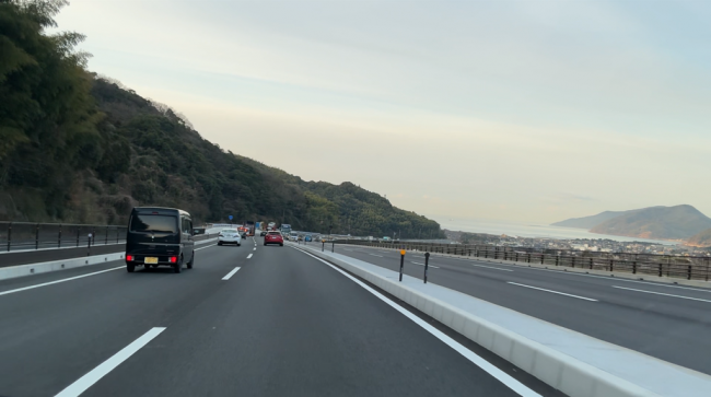 富海4車線開通(くだり車線1)