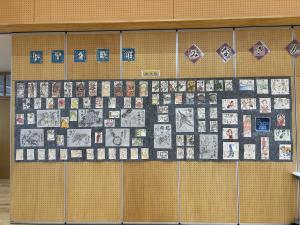 国府ふるさとネット」の関係（勝間小学校）絵手紙